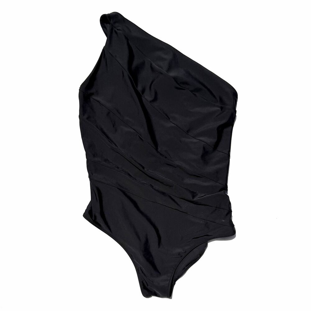 Summersalt Sidestroke One Piece Swimsuit Womens Plus 18 Black One Shoulder